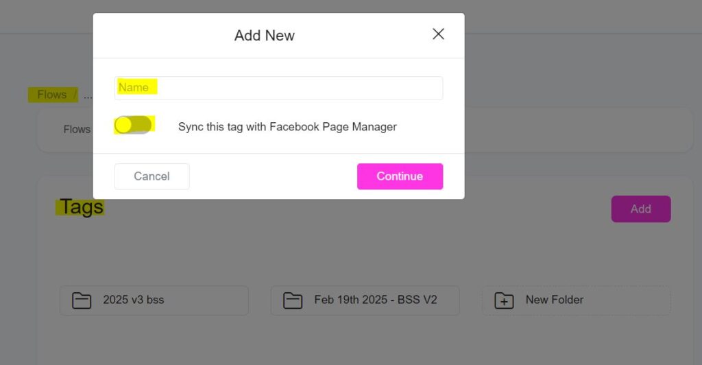add tags 4 - ChitChatBot - AI Bot Building Platform