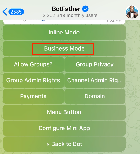 botfather - ChitChatBot - AI Bot Building Platform