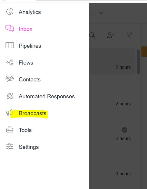 broadcasts - ChitChatBot - AI Bot Building Platform