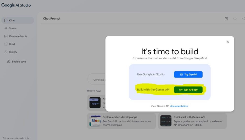 gemini api - ChitChatBot - AI Bot Building Platform