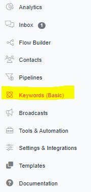 keywordss - ChitChatBot - AI Bot Building Platform