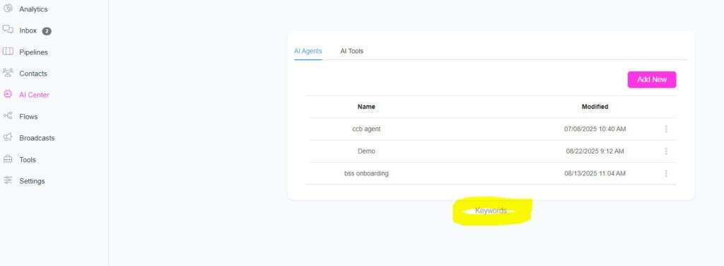 krywords - ChitChatBot - AI Bot Building Platform