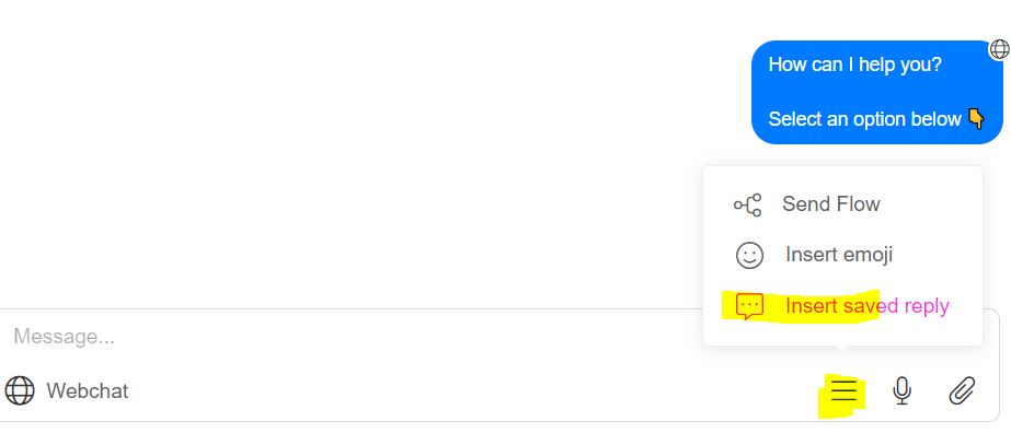 saved reply - ChitChatBot - AI Bot Building Platform