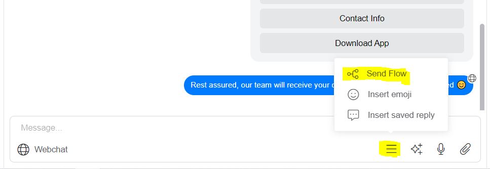 send flow - ChitChatBot - AI Bot Building Platform