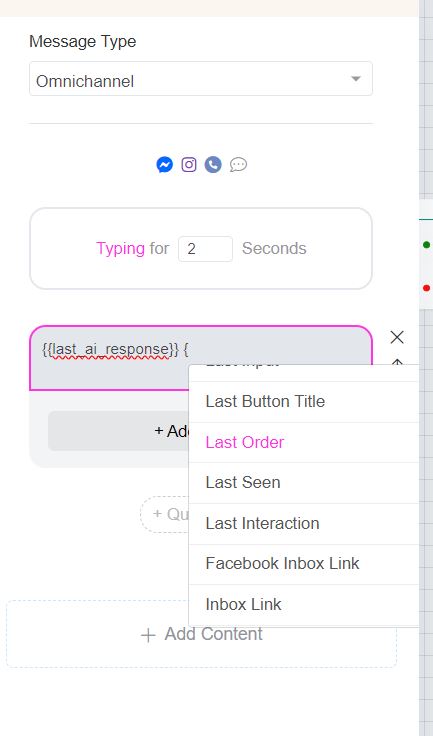 system field - ChitChatBot - AI Bot Building Platform