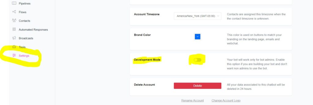 development mode chatbot - ChitChatBot - AI Bot Building Platform