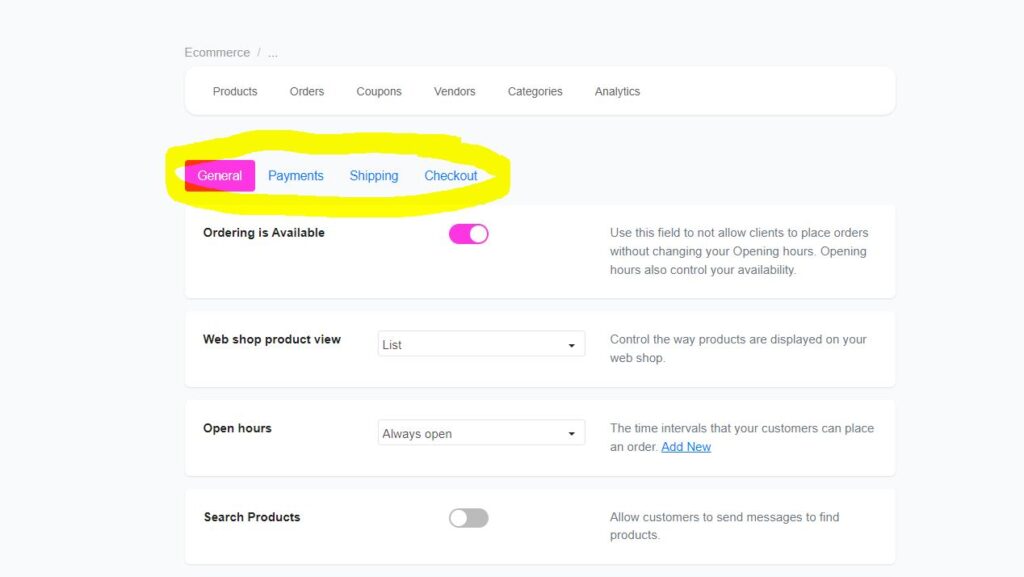 ecommerce settings chatbot - ChitChatBot - AI Bot Building Platform