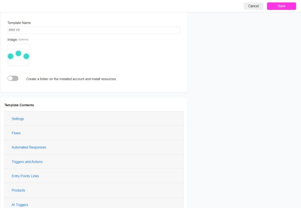 template setup - ChitChatBot - AI Bot Building Platform